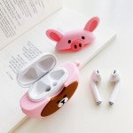 Wholesale Cute Design Cartoon Silicone Cover Skin for Airpod (1 / 2) Charging Case (Giraffe Bear Yellow)